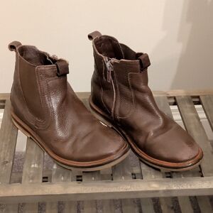 Boys Zara Brown Leather Chelsea Boots